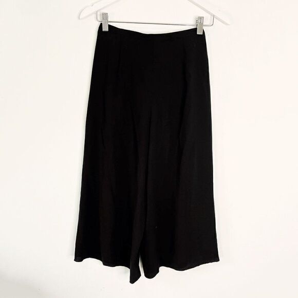 Aritzia Babaton Lazarus Black High Waist Wide Crop Culotte Pants - Picture 3 of 7